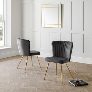 Set Of 2 Cannes Dining Chairs - Grey