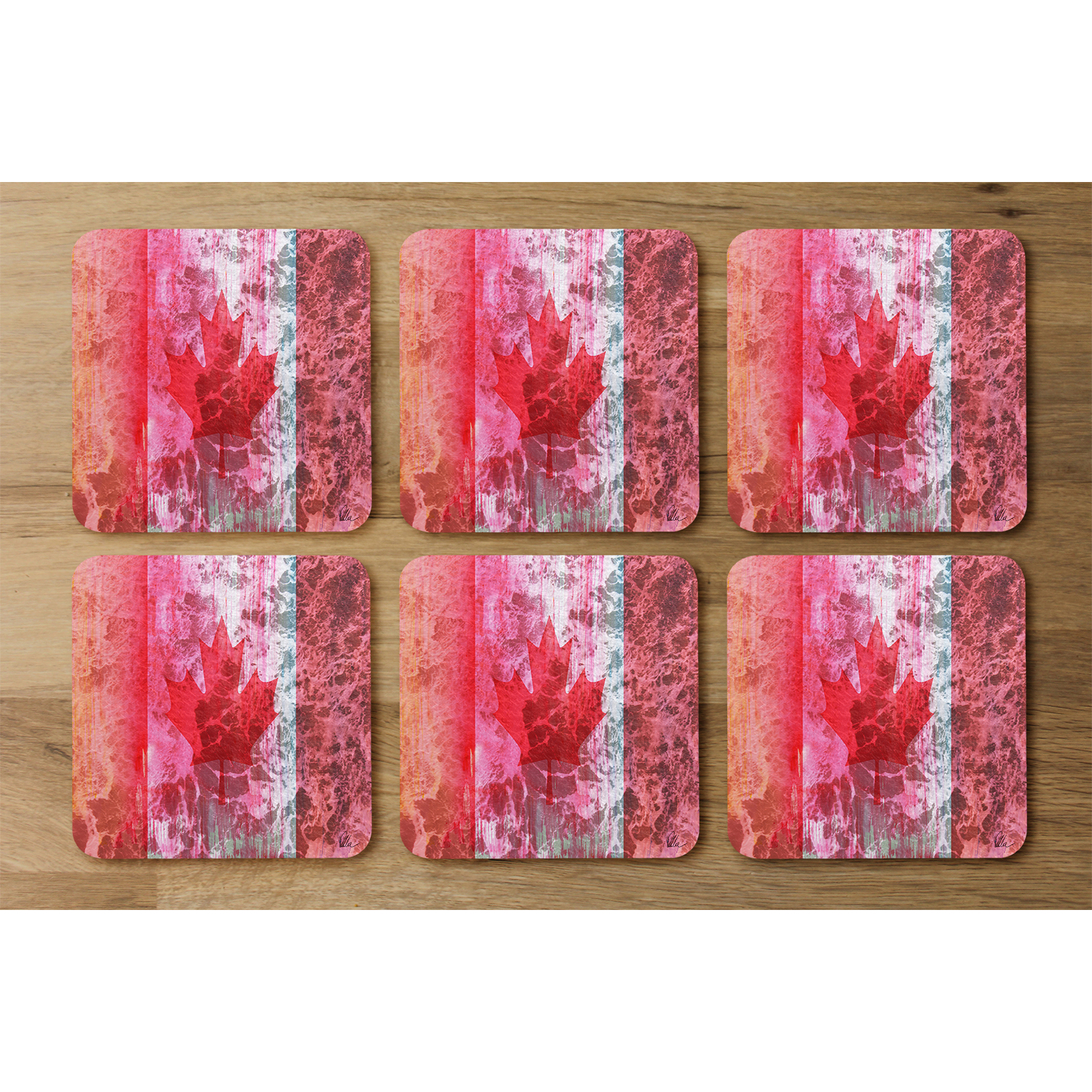 Canada Flag Coaster - Red
