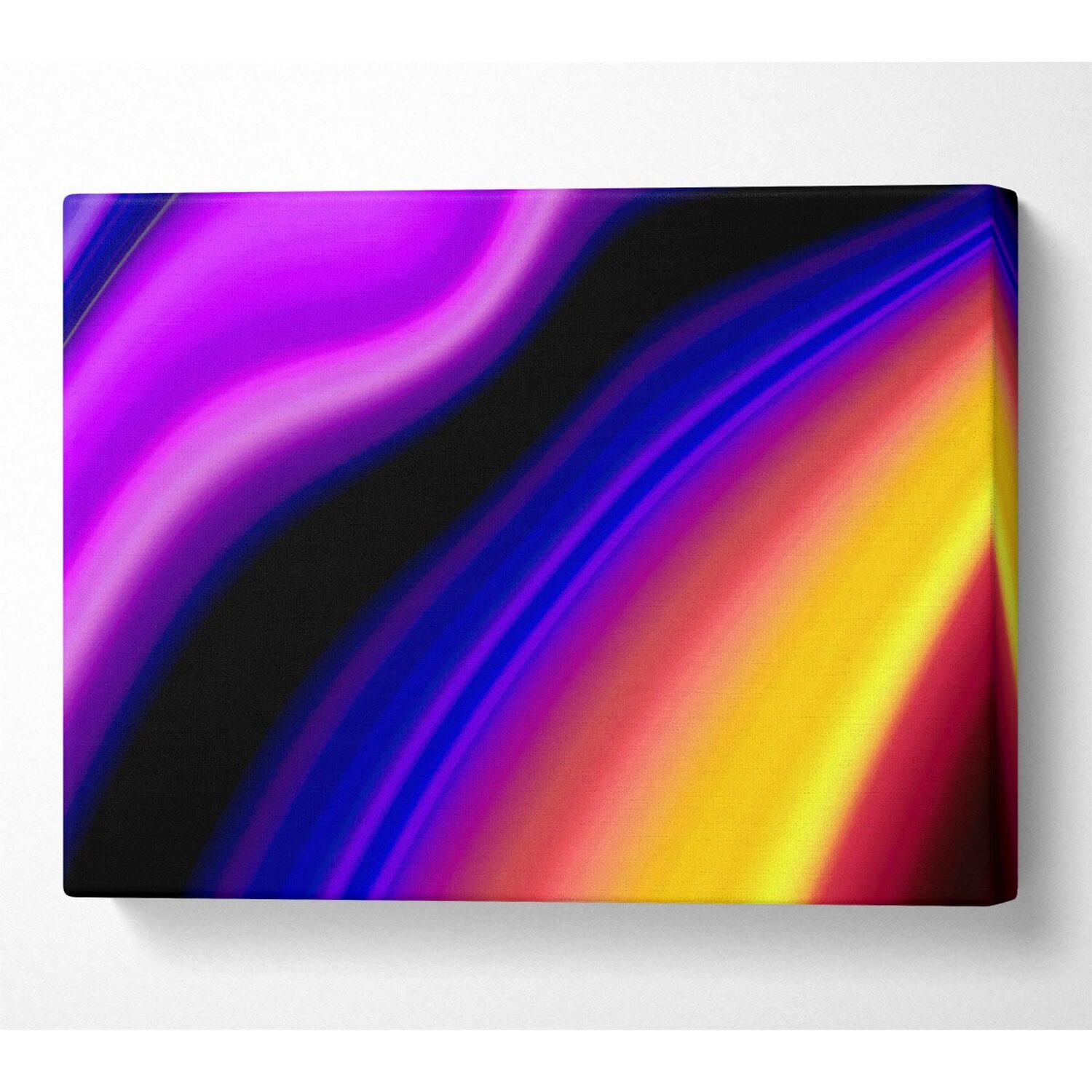 Wallart-Direct - Rainbow Smears Canvas Print Wall Art - Yellow / 101.6cm thumbnail