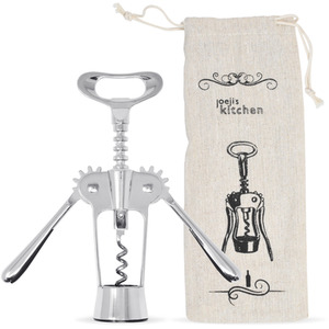 Winged Design Corkscrew Bottle Opener Chrome