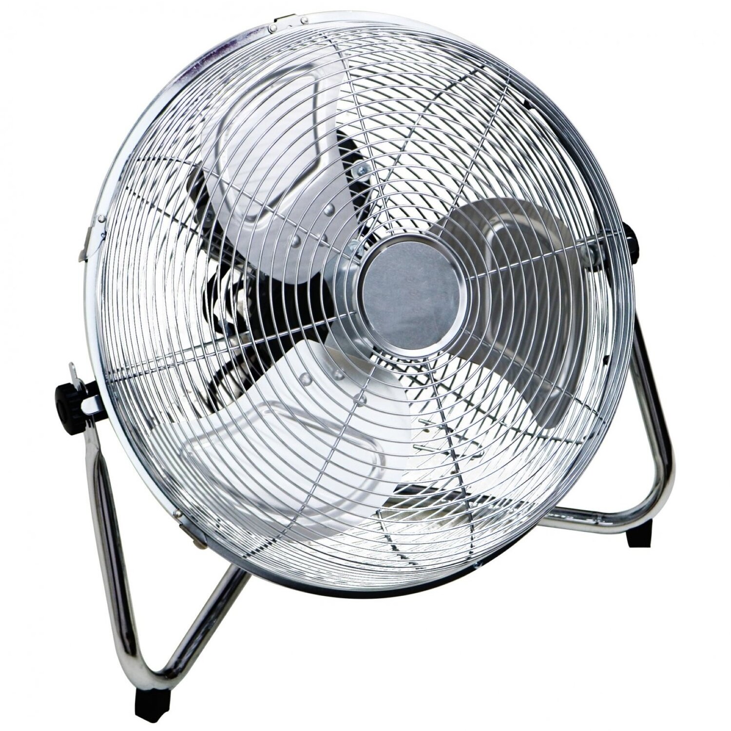 Electrical 14" Inch Chrome 3 Speed Floor Standing Fan - Silver