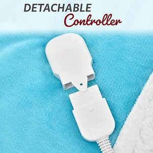Scuba Blue Heated Electric Throw Fleece Over Blanket Sofa Bed Large shot 2657715