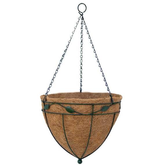Hanging Basket Cone - Leaf Design