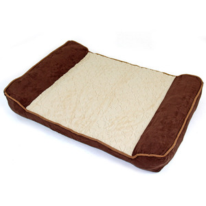 Deluxe Orthopaedic Dog Bed in Suede Brown