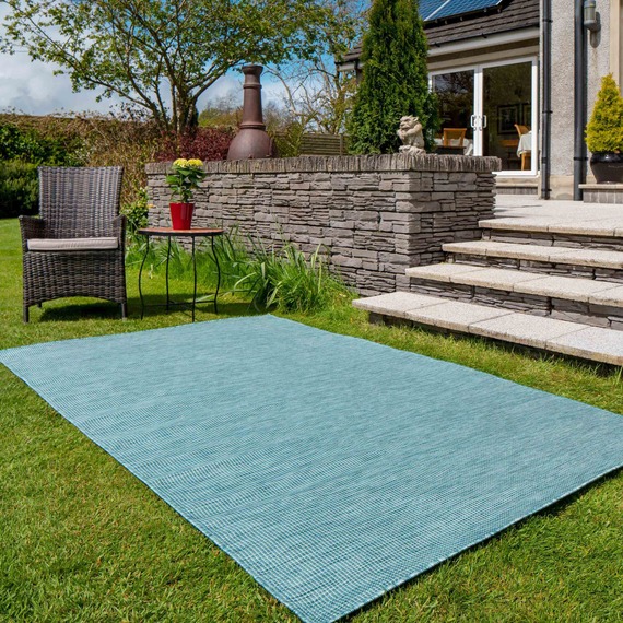Duck Egg Soft Plastic Value Indoor Outdoor Area Rug