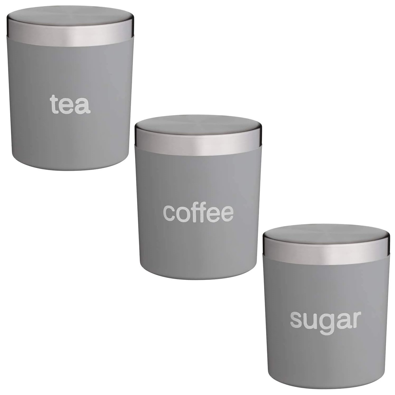 Image of Set of 3 Round Grey Tea&hellip;