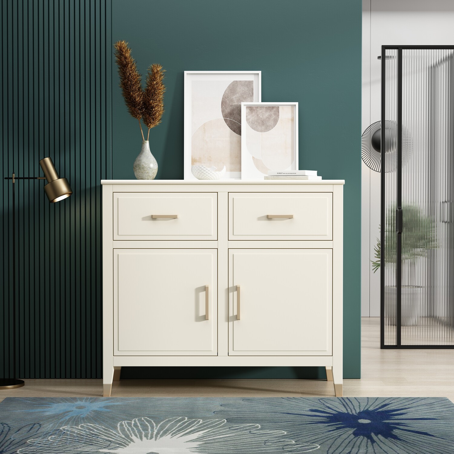 Palazzi 2 Door 2 Drawer Sideboard - White