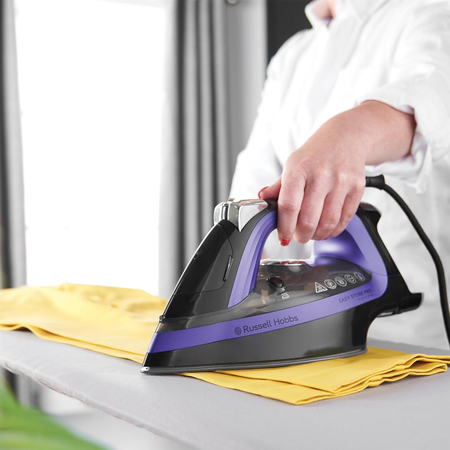 Image of 2400W Easy Store Pro Wrap Steam Iron White Purple - Multi-coloured