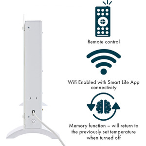 White 2000w Smart Glass Panel Heater with Wifi  shot 4718113