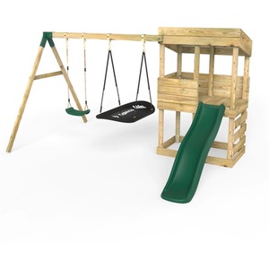 Badlands / 223cm Wooden Lookout Tower Playhouse with 6ft Slide shot 5042826
