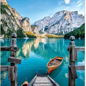 Mountain Canoe Scenery Diamond Painting