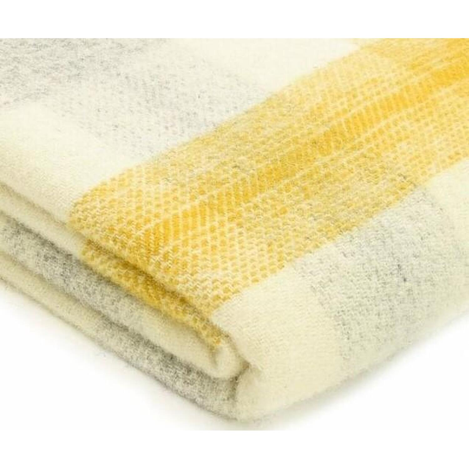 Meadow Check Wool Throw - Yellow