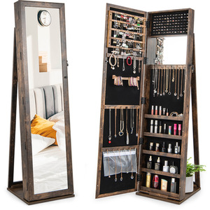 3-in-1 Full-Length Mirrored Jewelry Cabinet
