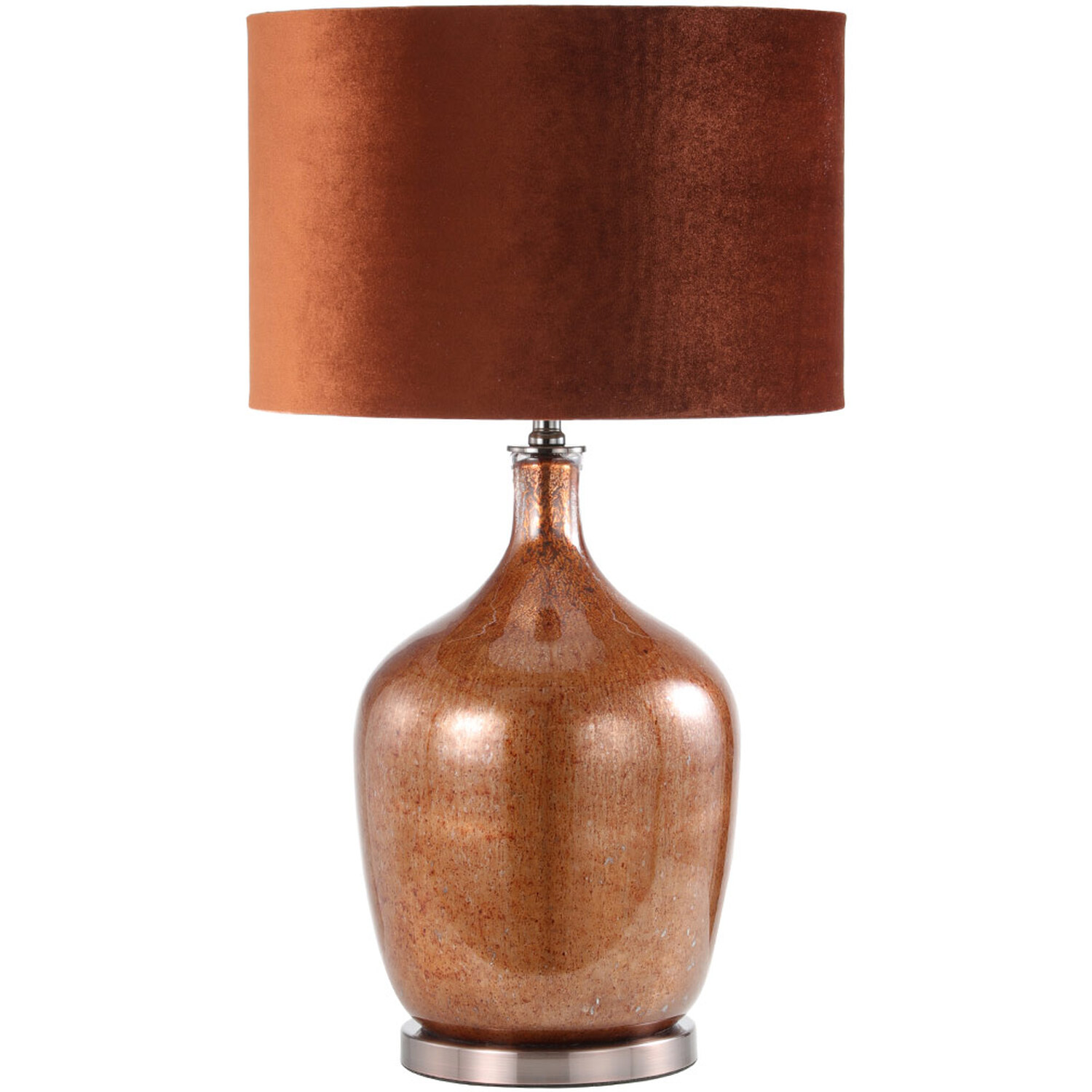 Glass Buffet Table Lamp For Bedroom - Bronze Glass Velvet
