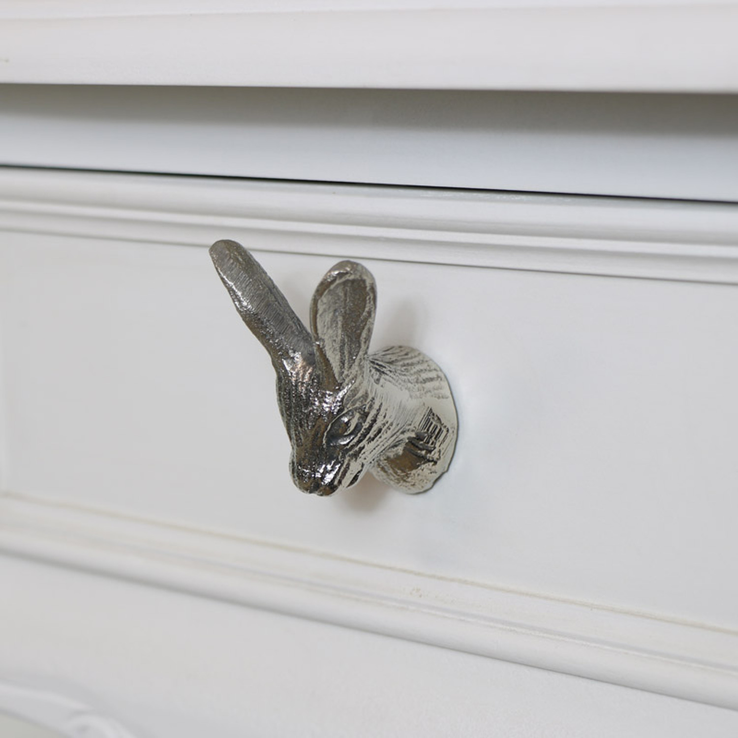 Metal Rabbit Head Drawer Knob