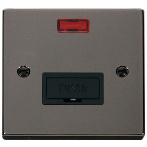 Black Nickel 13A Fused Connection Unit With Neon