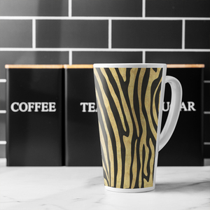 Golden Zebra Latte Mug