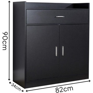 Black Home Source Novara 2 Door Shoe Storage Cabinet shot 6780001