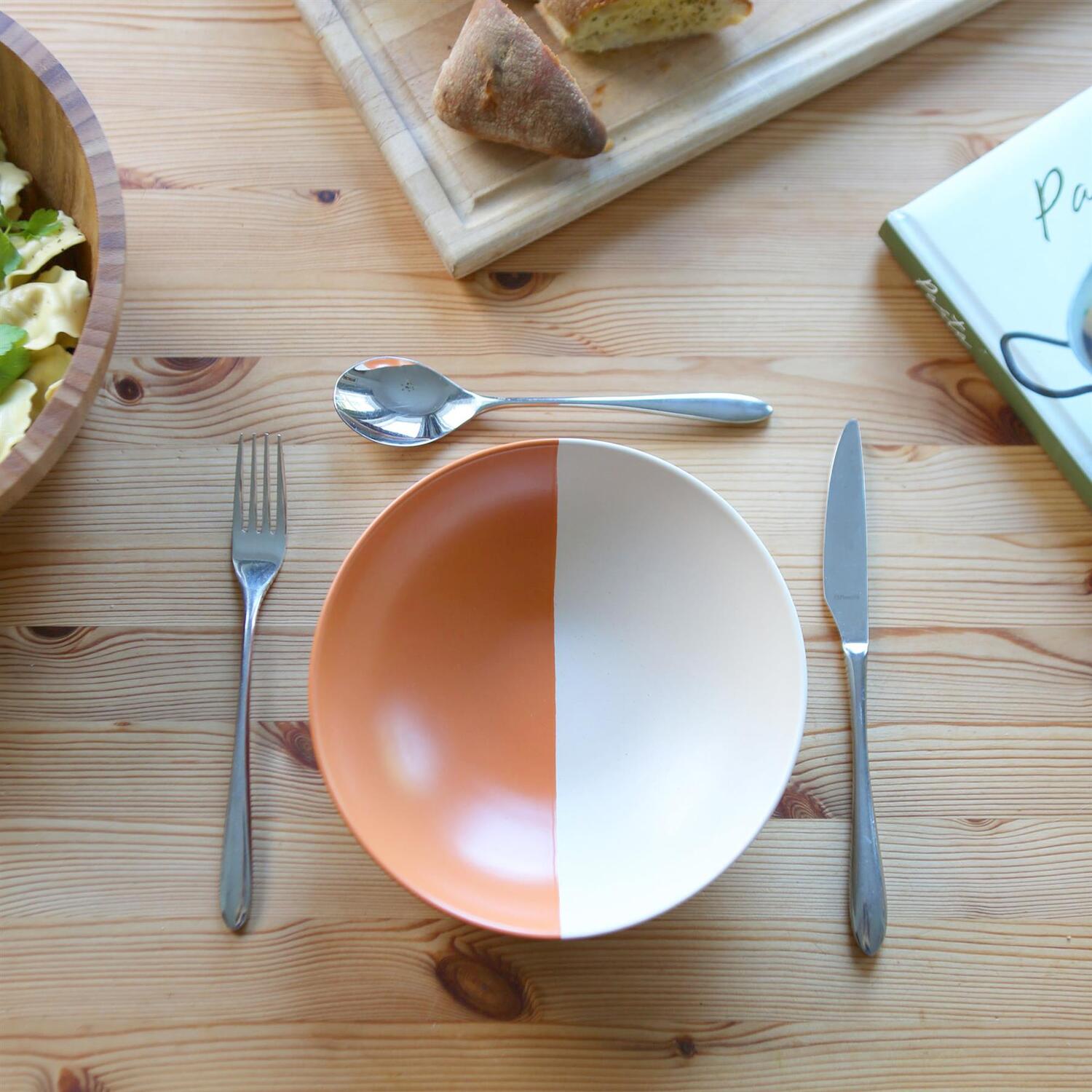 Image of Nicola Spring Dipped Stoneware Pasta Bowls&hellip;