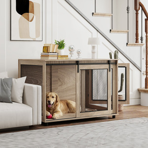 PawHut Dog Crate Furniture with Sliding Door