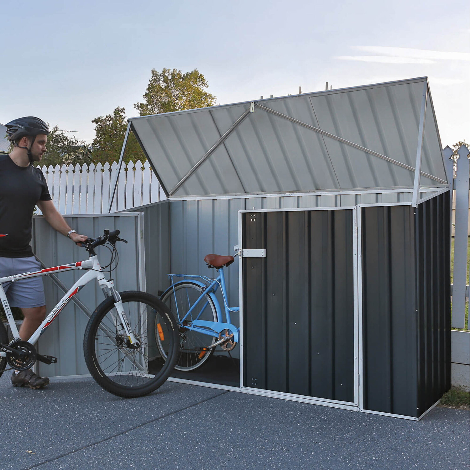 7.5 x 3 Metal Bike Garden Storage Shed