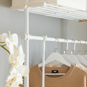 White Adjustable Clothes Shelf System shot 7754300