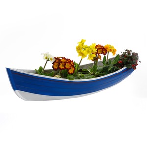 Nautical Blue Boat Wall Planter