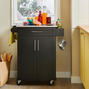 Understated Trolley Cart with Stainless Steel Top