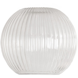 Maddison Ribbed Glass Globe Easy Fit Pendant Lamp Shade