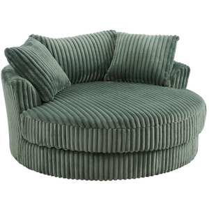 Sky Corduroy Swivel Loveseat