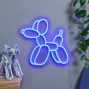 Blue Balloon Dog Neon Sign