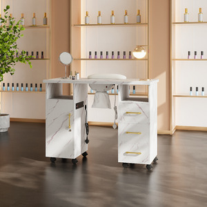 Professional Mobile Manicure Table with Dust Collector and Charging Station