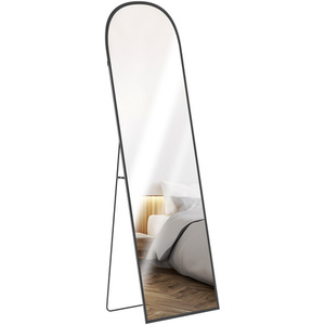 Black / 60cm HOMCOM Full Length Mirror w Aluminium Frame shot 9787374