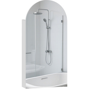 HOMCOM Bathroom Mirror Cabinet with Adjustable Glass Shelves