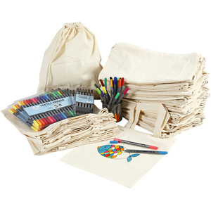 Drawstring and shopping bags with marker