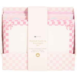 Set of 32 Printed Cards and Envelopes