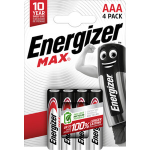 Pack of 4 Energizer Max Alkaline AAA