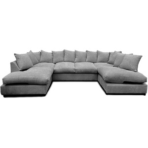 CAMBRIDGE U Shape Jumbo Cord Fabric Scatter Back Sofa