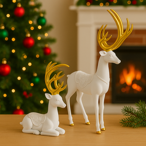 Christmas Reindeer Ornaments Set of 2