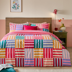 Ana Stripe Reversible Duvet Cover Set