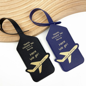 2 Pack PU Leather Luggage Boarding Pass