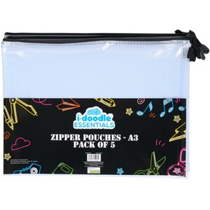 Pack of 5 Zipper Pouches