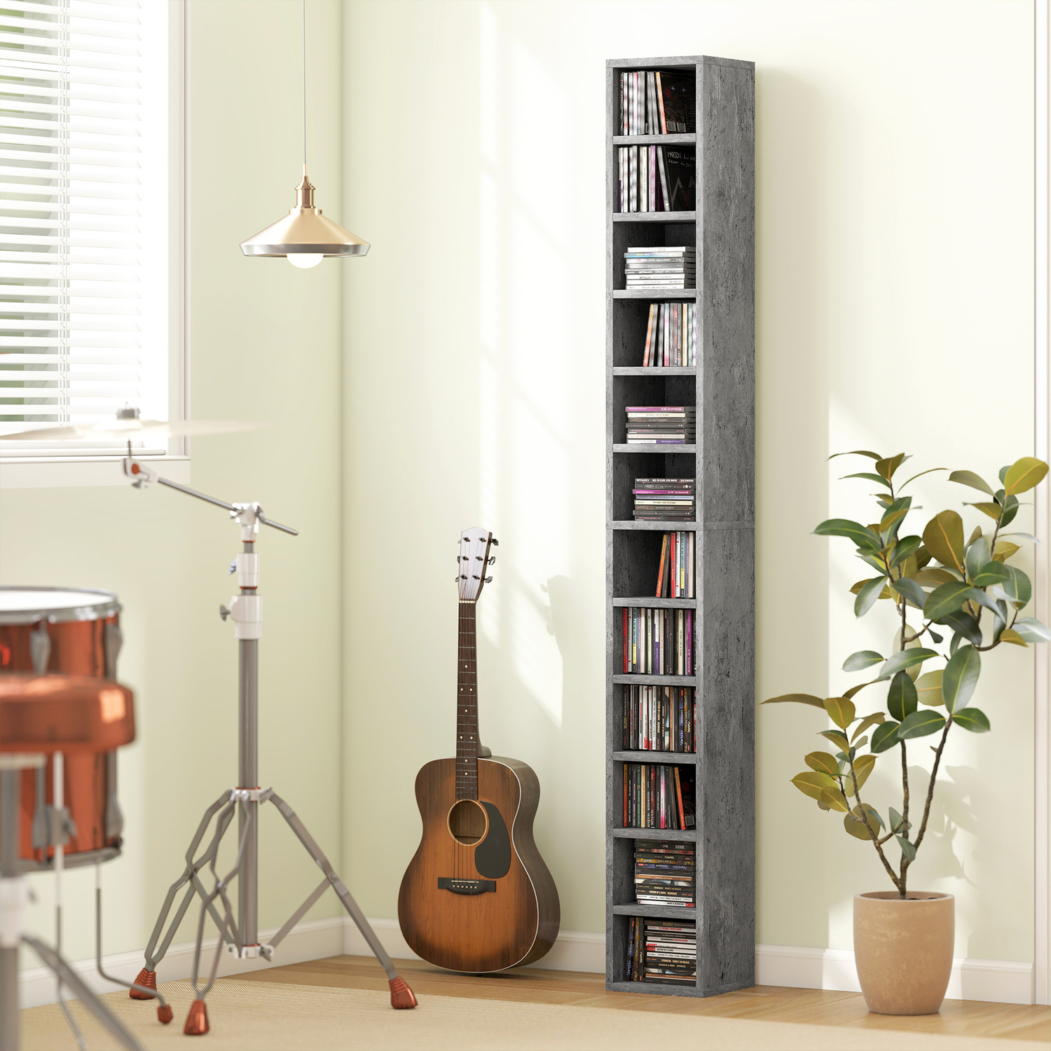 Image of HOMCOM 204 CD Storage Unit with&hellip;