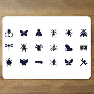 Insect icons Designer Placemat Set