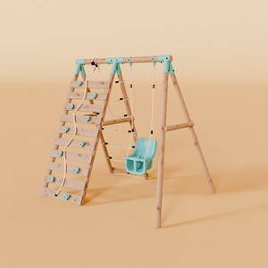 Baby Swing Set with Climbing Wall  Shadowfern II
