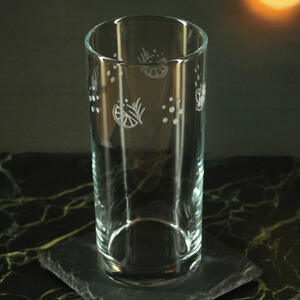 Engraved Set of 4 Hiball 12oz Lemons Pattern design
