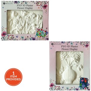 Paint Your Own 3D Plaster Flower Display
