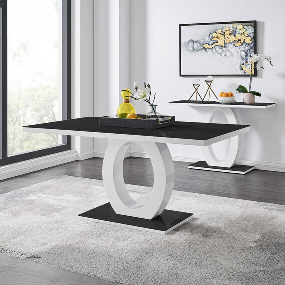 Giovani 6 High Gloss And Glass Dining Table
