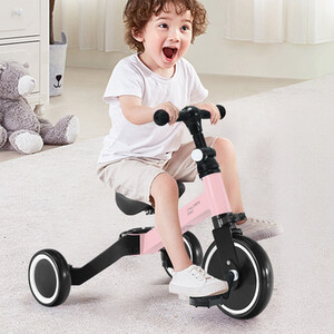 3-in-1 Toddler Bike Convertible Kids Tricycle