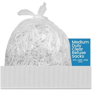 200PK Clear Refuse Sacks Bags Medium Duty Bin Liners
